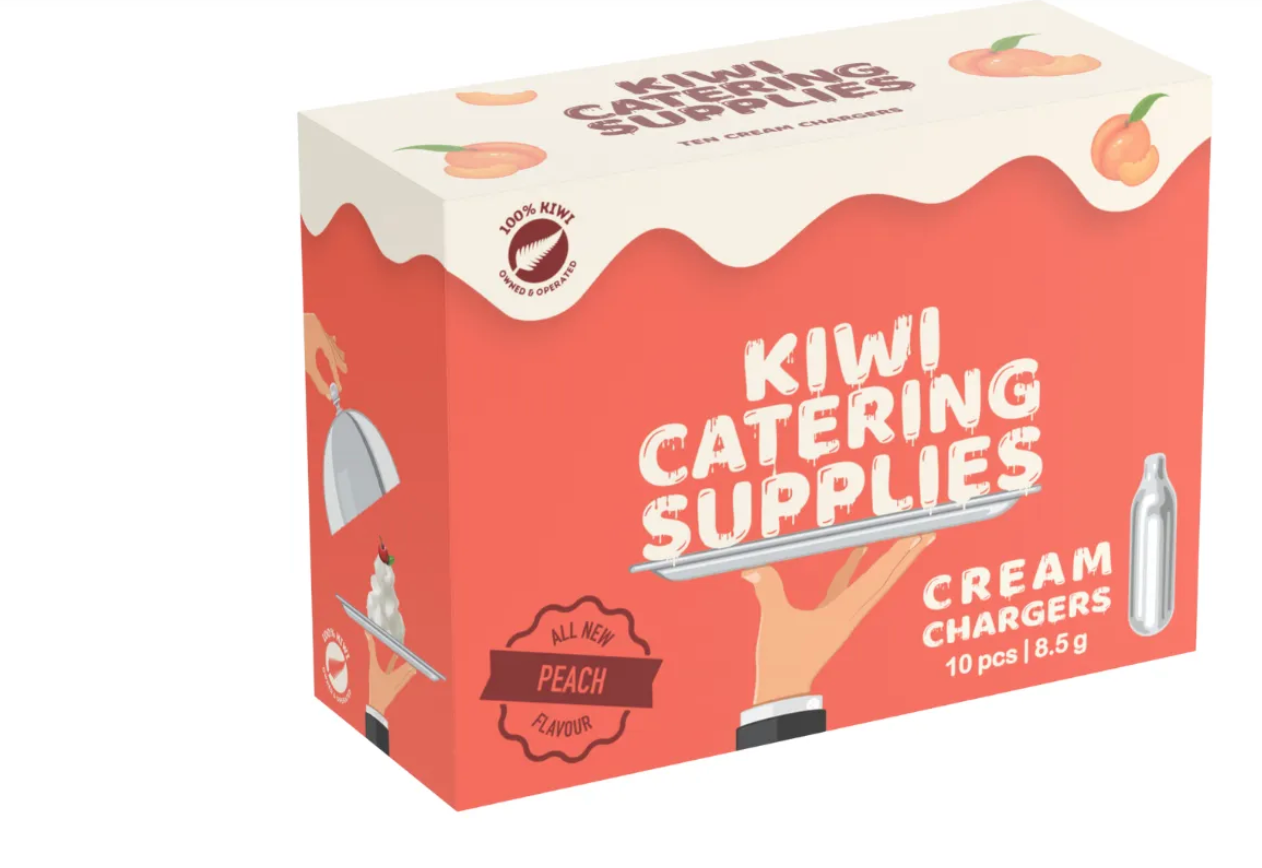 Kiwi Catering Peach Cream Charger 10 Pack